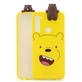 For Redmi 8/8A/5/Note 8T Mobile Phone Case Cute Cellphone Shell Soft TPU Cover with Cartoon Pig Duck Bear Kitten Lovely Pattern Yellow