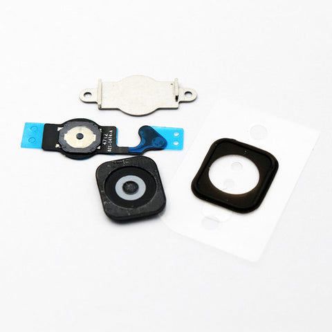 For iPhone 5 5G Home Button Flex Home Button Menu with Flex Cable Key Cap black