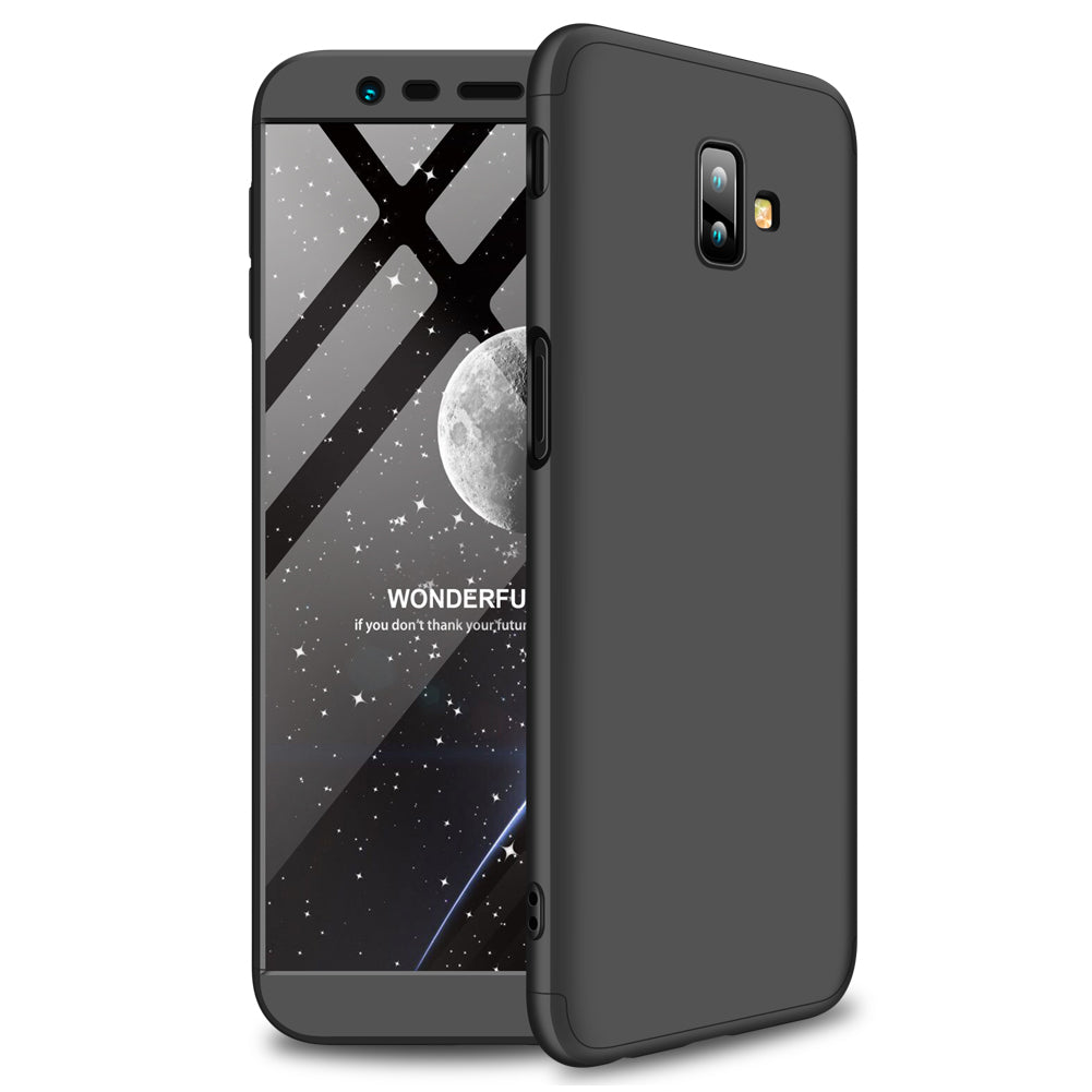 For Samsung J6 Plus/ J6 Prime 3 in 1 360 Degree Non-slip Shockproof Full Protective Case black_Samsung J6 Plus/ J6 Prime