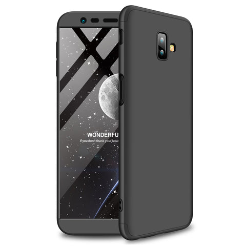 For Samsung J6 Plus/ J6 Prime 3 in 1 360 Degree Non-slip Shockproof Full Protective Case black_Samsung J6 Plus/ J6 Prime