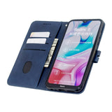 For Redmi Note 8T/Redmi 8/Redmi 8A Case Soft Leather Cover with Denim Texture Precise Cutouts Wallet Design Buckle Closure Smartphone Shell  blue