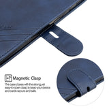 For Redmi Note 8T/Redmi 8/Redmi 8A Case Soft Leather Cover with Denim Texture Precise Cutouts Wallet Design Buckle Closure Smartphone Shell  blue