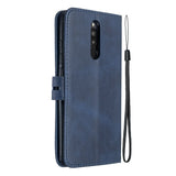 For Redmi Note 8T/Redmi 8/Redmi 8A Case Soft Leather Cover with Denim Texture Precise Cutouts Wallet Design Buckle Closure Smartphone Shell  blue