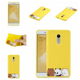 For Redmi note 4X/NOTE 4 Cartoon Lovely Coloured Painted Soft TPU Back Cover Non-slip Shockproof Full Protective Case with Lanyard yellow
