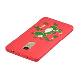 For Redmi note 4X/NOTE 4 Cartoon Lovely Coloured Painted Soft TPU Back Cover Non-slip Shockproof Full Protective Case with Lanyard red
