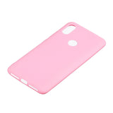 For HUAWEI Y6 2019 Lovely Candy Color Matte TPU Anti-scratch Non-slip Protective Cover Back Case dark pink