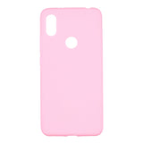 For HUAWEI Y6 2019 Lovely Candy Color Matte TPU Anti-scratch Non-slip Protective Cover Back Case dark pink