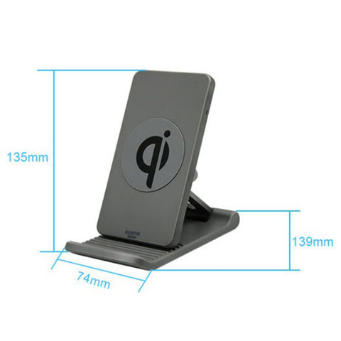 Mobile Phone Holder Wireless Charger Adjustable Mobile Phobe Bracket Vertical wireless charging Suitable for Apple Samsung Gray
