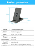 Mobile Phone Holder Wireless Charger Adjustable Mobile Phobe Bracket Vertical wireless charging Suitable for Apple Samsung Pink