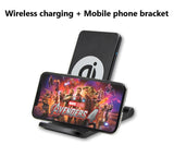 Mobile Phone Holder Wireless Charger Adjustable Mobile Phobe Bracket Vertical wireless charging Suitable for Apple Samsung Pink
