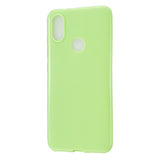 For Redmi 6/6A/6 Pro Cellphone Case Simple Profile Soft TPU Ultra Light Anti-Scratch Phone Cover Fluorescent green