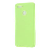 For OPPO A7/F9/F9 Pro Cellphone Cover Non-Slip Ultra Thin Silm Fit Easy Install Soft TPU Smartphone Shell Fluorescent green