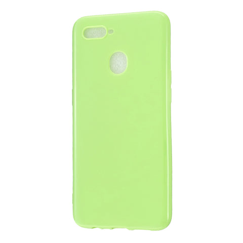 For OPPO A7/F9/F9 Pro Cellphone Cover Non-Slip Ultra Thin Silm Fit Easy Install Soft TPU Smartphone Shell Fluorescent green