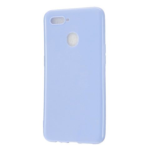 For OPPO A7/F9/F9 Pro Cellphone Cover Non-Slip Ultra Thin Silm Fit Easy Install Soft TPU Smartphone Shell Taro purple