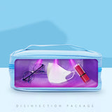 UV Cleaner Box Sanitizer Bag Disinfector LED Disinfection Underwear Sterilization Pouch  Light blue_One size