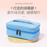 UV Cleaner Box Sanitizer Bag Disinfector LED Disinfection Underwear Sterilization Pouch  Light blue_One size
