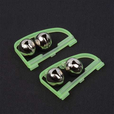 Luminous Arched Fishing Alarm with Twin Bells Fishing Bite Alarm Indicator Clip On Sea Fishing Rod Tip