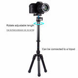 PULUZ Metal Handheld Adjustable 3/8'' Screw Tripod Mount Monopod Extension Rod for DSLR & SLR Cameras  black