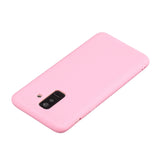 for Samsung A6 plus 2018 Lovely Candy Color Matte TPU Anti-scratch Non-slip Protective Cover Back Case red