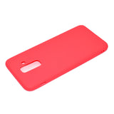 for Samsung A6 plus 2018 Lovely Candy Color Matte TPU Anti-scratch Non-slip Protective Cover Back Case red