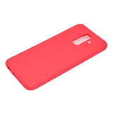 for Samsung A6 plus 2018 Lovely Candy Color Matte TPU Anti-scratch Non-slip Protective Cover Back Case red
