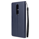 For OPPO F11 Wallet-type PU Leather Protective Phone Case with Buckle & 3 Card Position blue