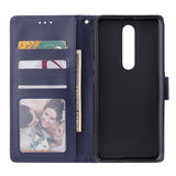 For OPPO F11 Wallet-type PU Leather Protective Phone Case with Buckle & 3 Card Position blue