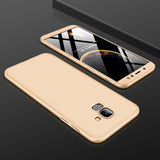 For Samsung A6 2018 360 Degree Protective Case Ultra Thin Hard Back Cover Gold