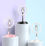 Selfie Ring Light LED Dimmable Video Studio Photography Lighting for Vlog Live Photo with Tripod Y2 fill light pink