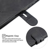 For Redmi Note 8T/Redmi 8/Redmi 8A Case Soft Leather Cover with Denim Texture Precise Cutouts Wallet Design Buckle Closure Smartphone Shell  black