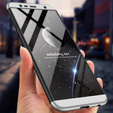 For Samsung J6 Plus/ J6 Prime 3 in 1 360 Degree Non-slip Shockproof Full Protective Case Silver black silver_Samsung J6 Plus/ J6 Prime