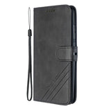 For Redmi Note 8T/Redmi 8/Redmi 8A Case Soft Leather Cover with Denim Texture Precise Cutouts Wallet Design Buckle Closure Smartphone Shell  black
