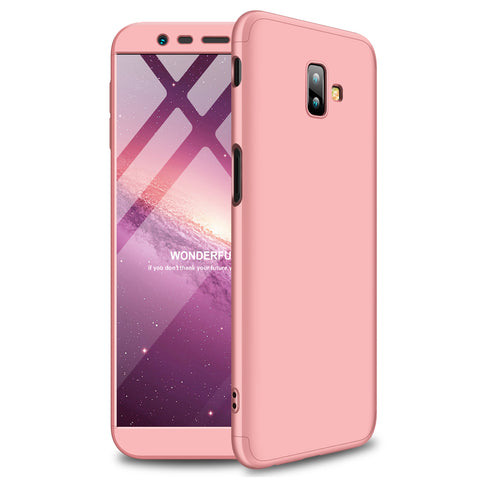 For Samsung J6 Plus/ J6 Prime 3 in 1 360 Degree Non-slip Shockproof Full Protective Case Rose gold_Samsung J6 Plus/ J6 Prime