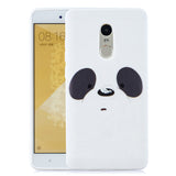 For Redmi note 4X/NOTE 4 Cartoon Lovely Coloured Painted Soft TPU Back Cover Non-slip Shockproof Full Protective Case with Lanyard black