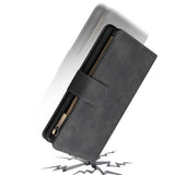 For HUAWEI P30 HUAWEI P30 lite HUAWEI P30 pro Multi-card Bracket Coin Wallet Zipper Mobile Phone PU Leather Phone Case  1 black