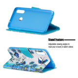 For Samsung A10S/A20S Smartphone Case PU Leather Phone Shell Lovely Cartoon Pattern Card Slots Overall Protection Magic butterfly