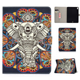For iPad Pro 11 Laptop Protective Case Smart Stay Color Painted PU Cover with Front Snap Caring dog