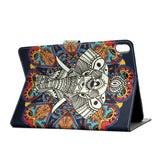 For iPad Pro 11 Laptop Protective Case Smart Stay Color Painted PU Cover with Front Snap Crown cat