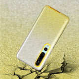 For XIAOMI CC9E/A3/10/10 PRO/K20/K20 pro Phone Case Gradient Color Glitter Powder Phone Cover with Airbag Bracket yellow