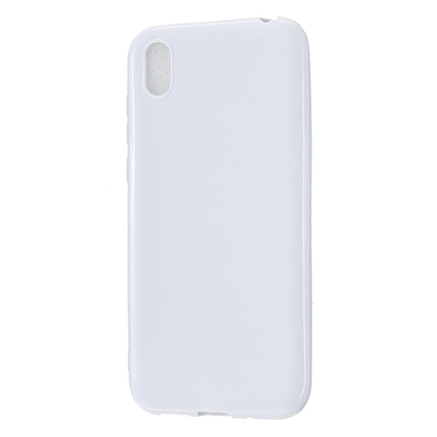 For HUAWEI Y5 2018/2019 TPU Phone Case Simple Profile Delicate Finish Cellphone Cover Full Body Protection Milk white