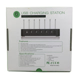 Universal USB Charging Station 6 Port Multi USB C Charger 45W USB PD Quick Charge for Smartphone Tab black_British regulatory