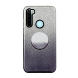 For OPPO Realme 5/Realme 5 Pro/A5 2020/A9 2020/A52/A92 Phone Case Gradient Color Glitter Powder Phone Cover with Airbag Bracket black