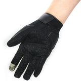 Outdoor Sports Cycling Stainless Steel Protective All-finger Motorcycle Touch Screen Gloves black_M