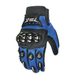 Outdoor Sports Cycling Stainless Steel Protective All-finger Motorcycle Touch Screen Gloves red_XXL