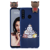For HUAWEI P30 lite 3D Cute Coloured Painted Animal TPU Anti-scratch Non-slip Protective Cover Back Case yellow