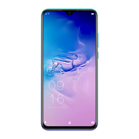 Elephone A6 MAX 6.53 Inch 4GB 64GB Android 9.0 Smartphone MT6762V Quad Core 20MP Fingerprint 3400mAh 4G OTG NFC Mobile Phone blue