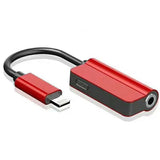 For iPhone 8/8 Plus AUX Adapter and Charge Cable (Headphone Adapter+Charger) red
