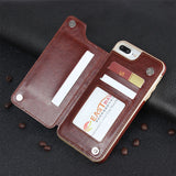 Multifunction Magnetic Leather Wallet Case Card Slot Shockproof Full Protection Cover for iPhone X 7/8 7/8 Plus black
