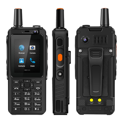 UNIWA F40 MT6763 Quad Core 2.4 inch Android 6.0 1GB+8GB 4000mAh 2G/3G/4G IP65 Direct Charge Walkie-talkie Shaped??Smart Mobile Phone black_EU Plug