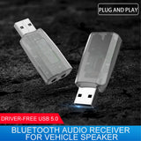 Universal USB Bluetooth 5.0 TV Computer Wireless Audio Receiver Transmitter Adapter Transparent